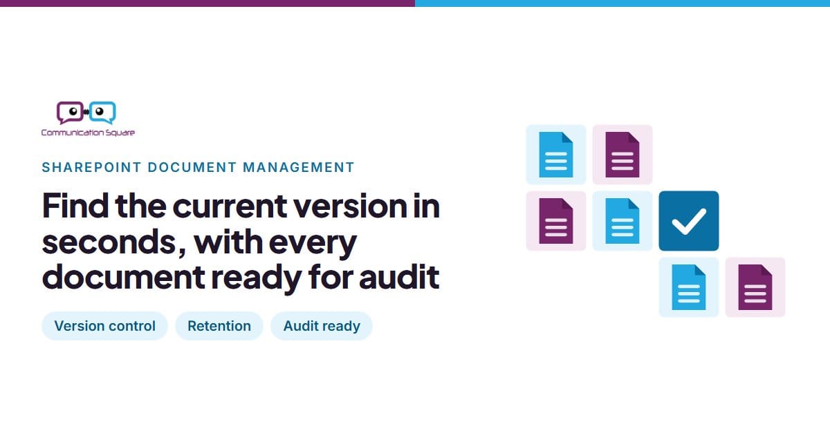 SharePoint document management system: find the current version in seconds