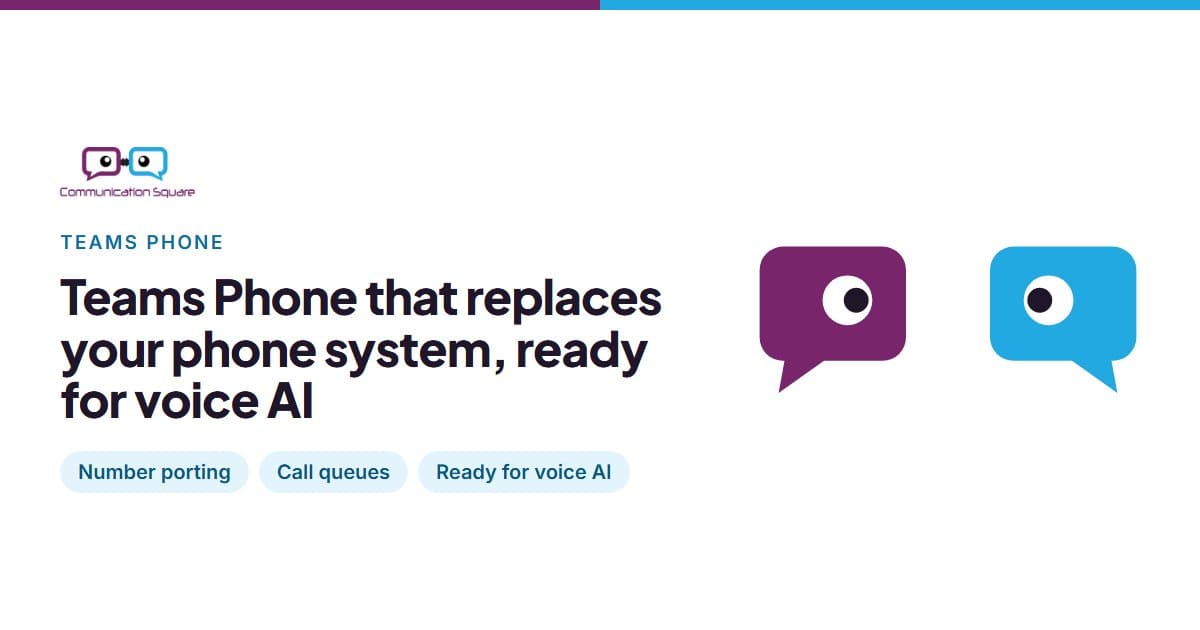 Microsoft Teams Phone system that replaces your phone system, ready for voice AI