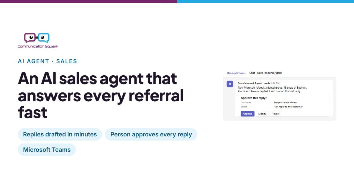 AI sales agent working with a person in Microsoft Teams